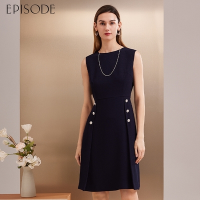 EPISODE - 優雅收腰顯瘦寬裙擺無袖洋裝142701