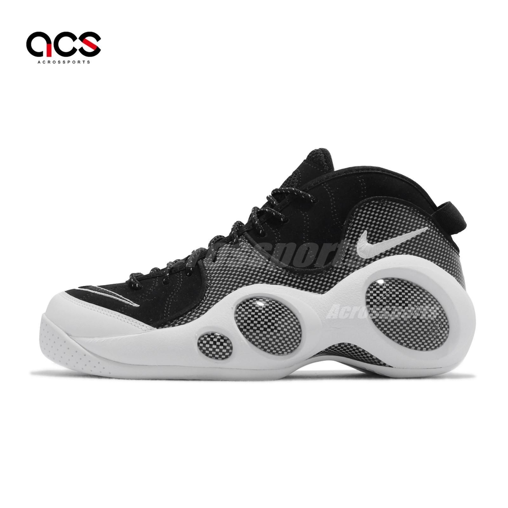 Nike 籃球鞋Air Zoom Flight 95 飛人OG 男鞋復古車輪鞋黑白DM0523-001