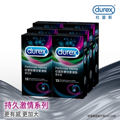 【Durex杜蕾斯】 雙悅愛潮裝保險套12入x6盒（共72入）