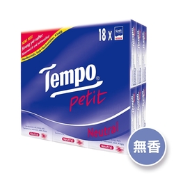 Tempo 4層加厚袖珍紙手帕-天然無香 7抽x18包/組