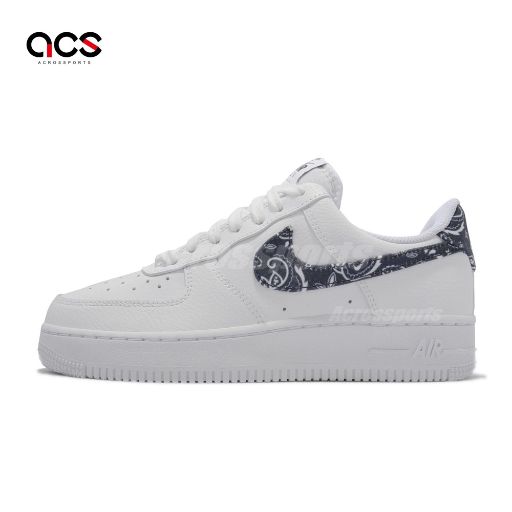 Nike 休閒鞋W Air Force 1 07 ESS 女鞋變形蟲Paisley 腰果花白黑