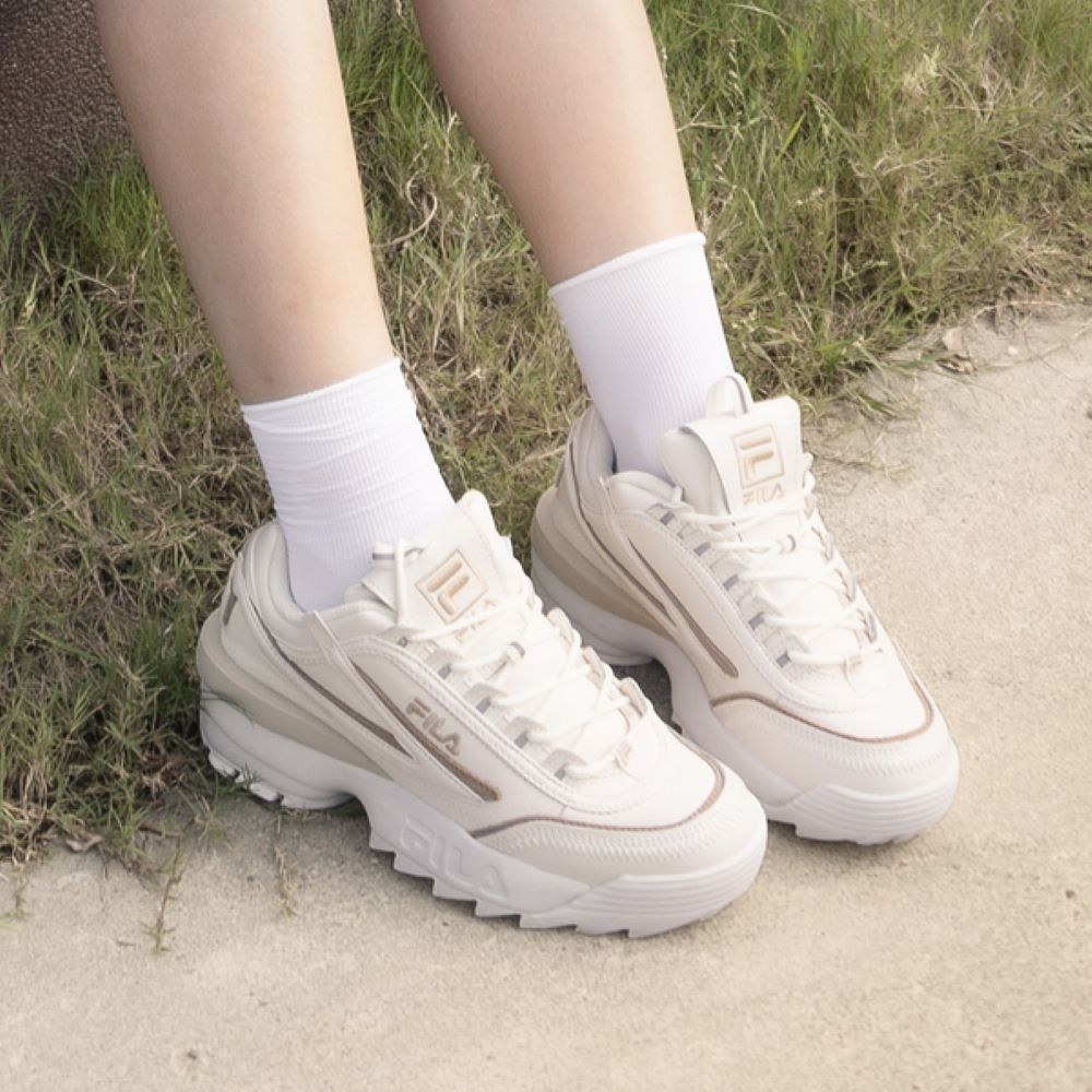 FILA DISRUPTOR II EXP 女運動鞋-奶茶 5-C609W-166