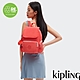 Kipling (網路獨家款) 活力珊瑚橘掀蓋拉鍊後背包-CITY ZIP S product thumbnail 1