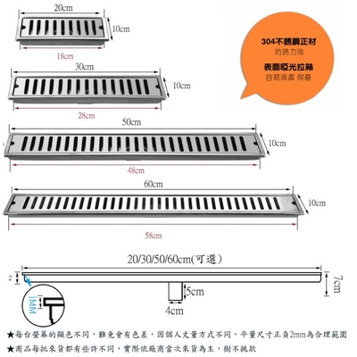 50cm 地板落水頭 集水槽不銹鋼落水頭 防蟑 防蟲 防臭 水門 排水孔 地漏 排水口