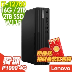 Lenovo ThinkCentre M70s (i7-12700/16G/2TB+2TB SSD/P1000 4G/W11P)