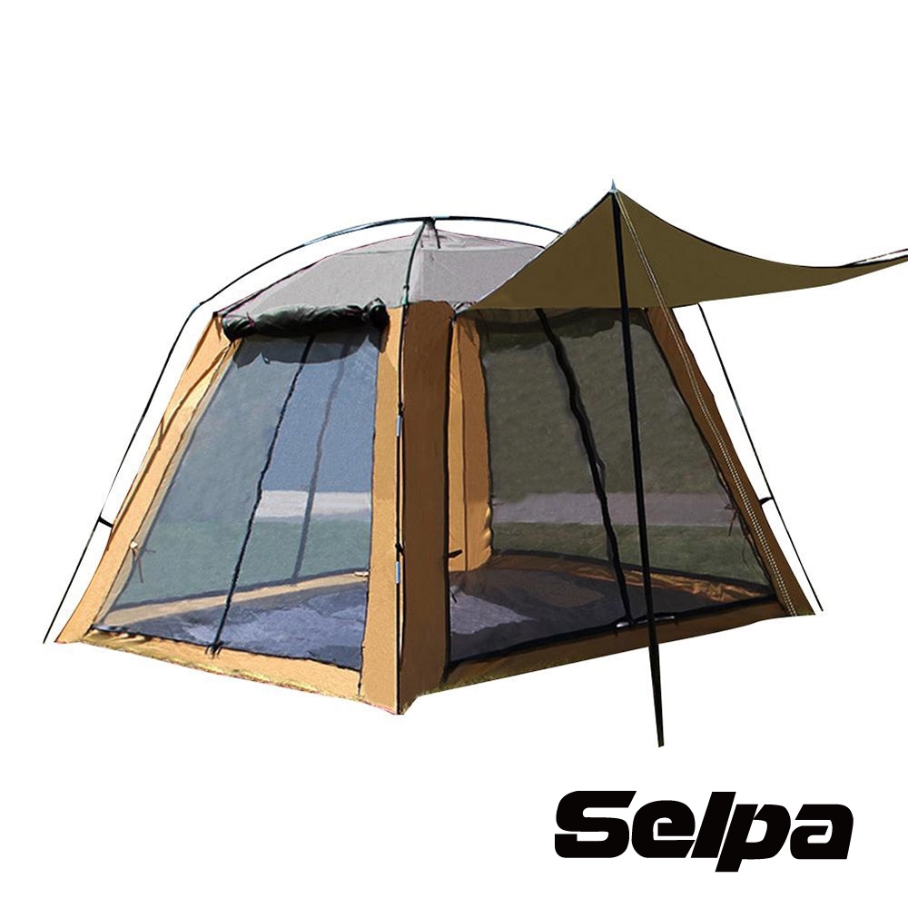 韓國SELPA 四面可開大空間速搭帳篷附撐桿