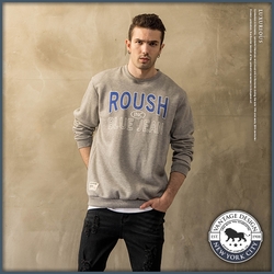 Roush 品牌LOGO美式刷毛大學TEE(3色)