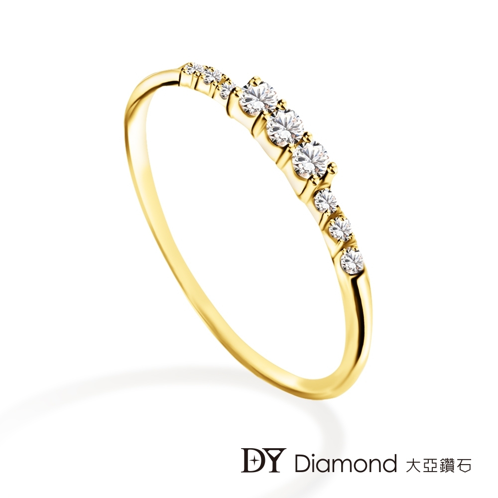 DY Diamond 大亞鑽石 L.Y.A輕珠寶 18黃K金 經典 鑽石線戒