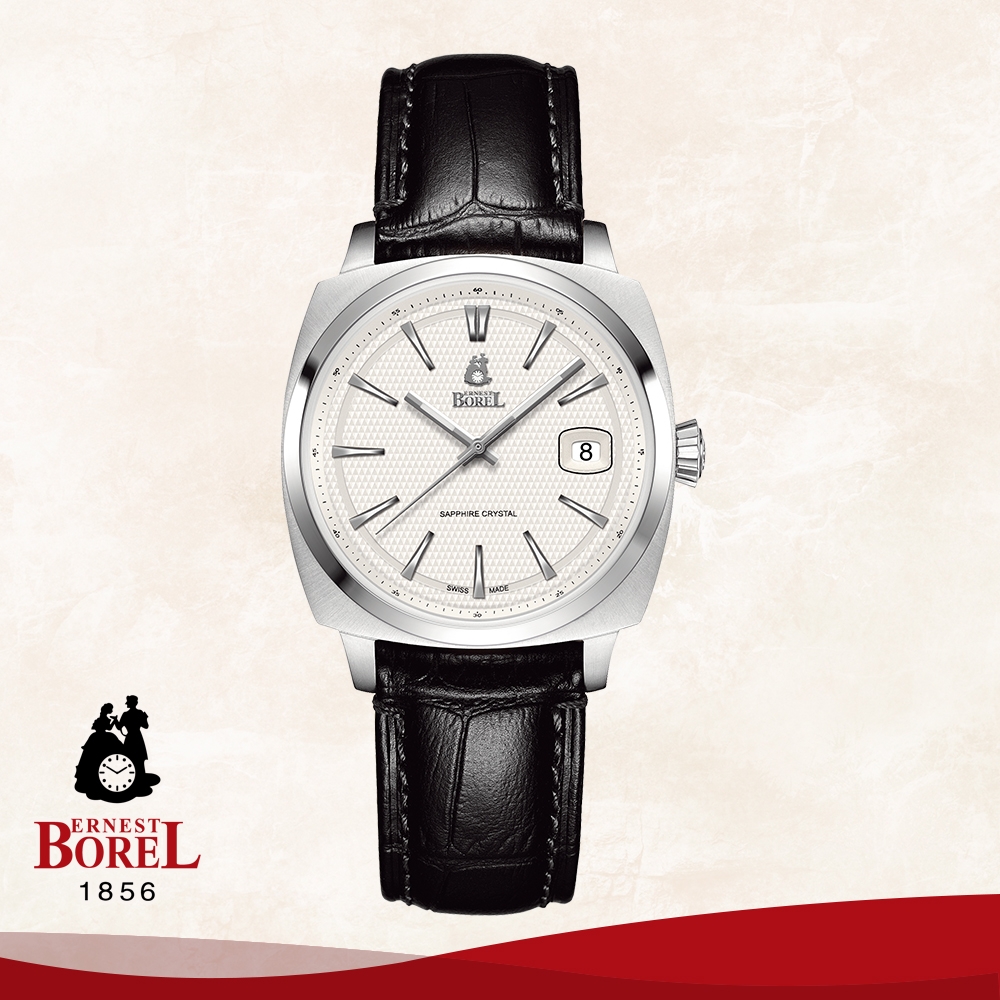 ERNEST BOREL 瑞士依波路表 復古系列 石英女士腕錶 34mm LS901S-4522BK