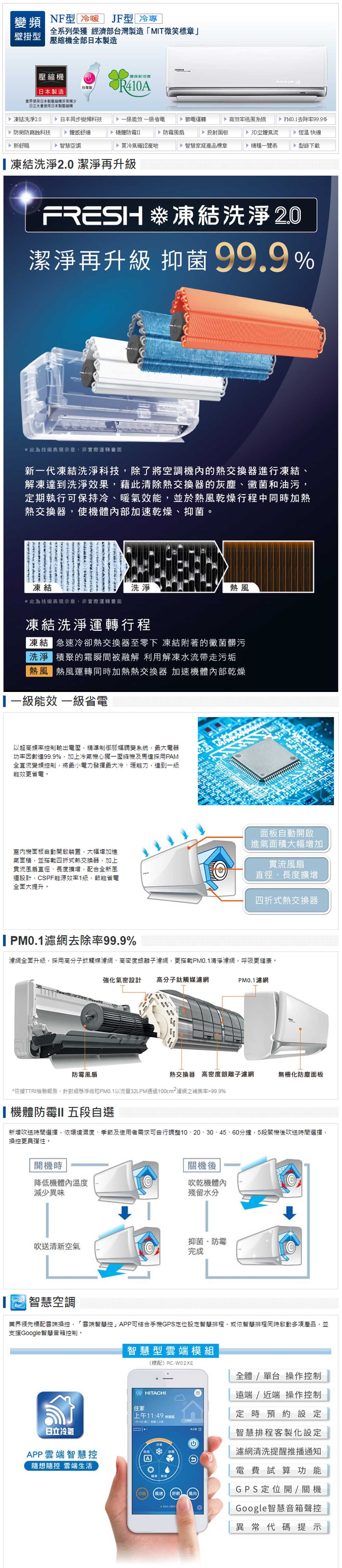 HITACHI日立頂級冷暖一對一冷氣 RAS-22NJF RAC-22NK1 另有RAS-25NJF RAC-25NK1