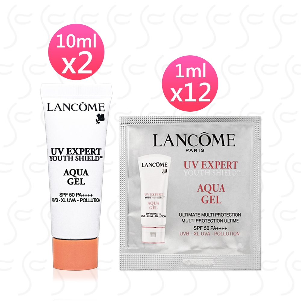 LANCOME蘭蔻 超輕盈UV水凝露10ml*2(贈水凝露1ml*12)