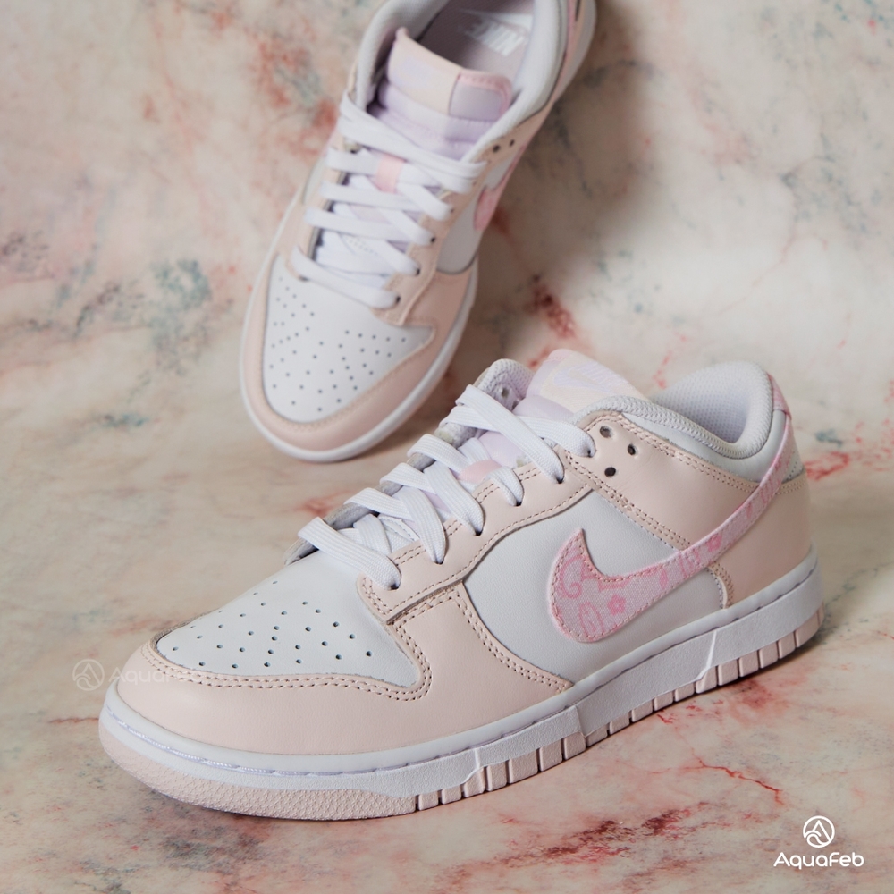 Nike Dunk Low Pink Paisley 女鞋珍珠粉白色變形蟲經典穿搭休閒鞋