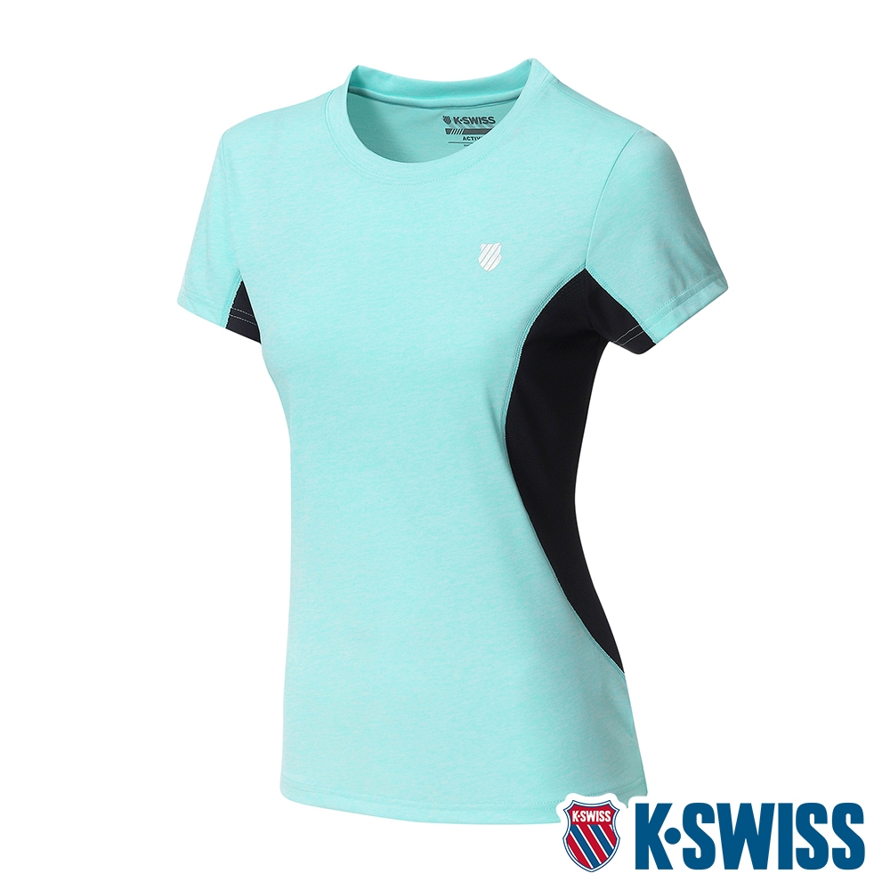 K-SWISS Neon Logo Tee涼感排汗T恤-女-薄荷綠