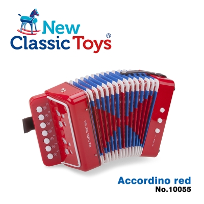 【荷蘭New Classic Toys】幼兒手風琴玩具-活力紅-10055 音樂玩具