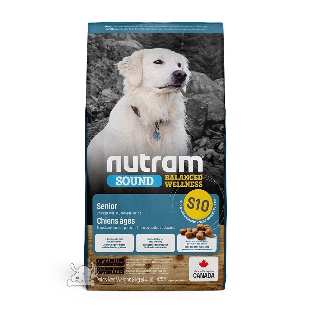 NUTRAM 紐頓 S10 雞肉燕麥 老犬糧 2kg