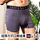 席艾妮SHIANEY 台灣製造 男性超彈力平口內褲 條紋款 (灰) product thumbnail 1