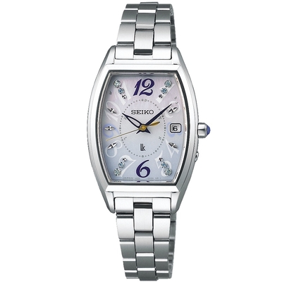 SEIKO 精工 LUKIA 限量時尚海洋電波錶-珍珠藍-女錶(SSVW123J)23.9mm SK008