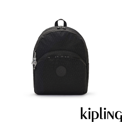 Kipling K字幾何壓紋前袋簡約後背包-CHANTRIA L