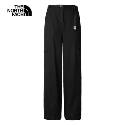 【The North Face 官方旗艦】北面女款黑色吸濕排汗防曬可調節休閒褲｜81S4JK3