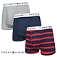 Tommy Hilfiger Cotton Stretch 男內褲 短版棉質高彈性合身平口褲/Tommy四角褲-紅藍條紋、灰、海軍藍 三入組(22) product thumbnail 1