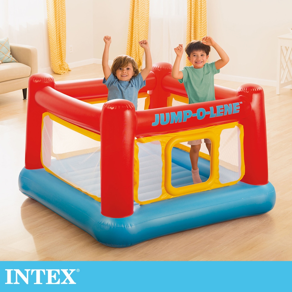 INTEX 充氣式跳跳床-擂台 JUMP-O-LENE-寬174cm(48260)