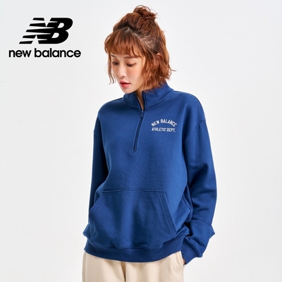 李函著用款【New Balance】 半開襟長袖上衣_女性_藍色_WT41538NNY