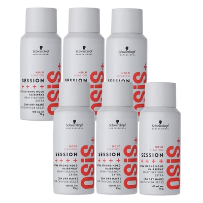 【6入組】Schwarzkopf OSIS+施華蔻黑旋風特強定型霧100ml*6