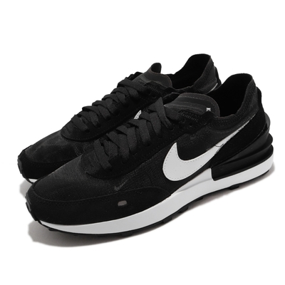 Nike 休閒鞋 Waffle One 運動 女鞋 小Sacai 透明網布 麂皮 球鞋 穿搭 黑 白 DC2533-001