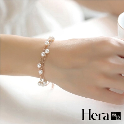 【Hera 赫拉】韓版時尚 珍珠手鍊 甜美清新 簡約飾品 手鍊 裝飾品