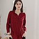 【Qiruo 奇若名品】紅黑格紋造型襯衫2255A(小荷葉領口設計長袖襯衫) product thumbnail 1