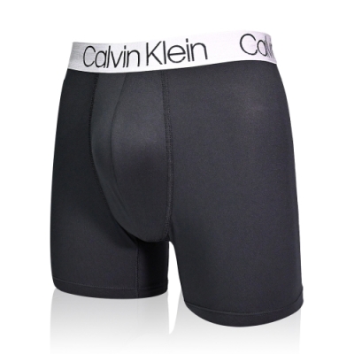 CALVIN KLEIN MICROFIBER系列 莫代爾超細纖維中長版 平口/四角CK內褲 - 黑色