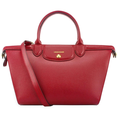 Longchamp Le Pliage Heritage 法式典雅兩用水餃包-大/深紅色