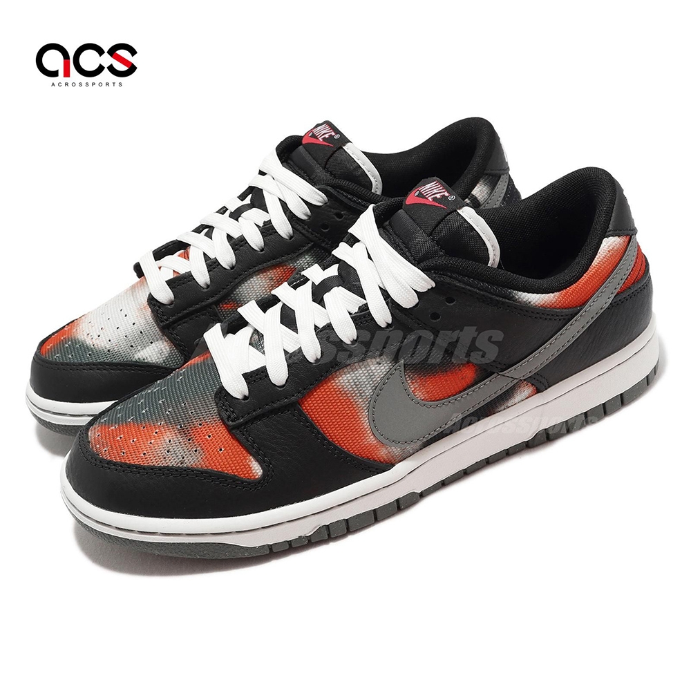 Nike Dunk Low Retro PRM 滑板休閒男鞋Graffiti 噴漆塗鴉炫彩黑紅