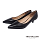 Tino Bellini巴西進口簡約俐落4cmOL低跟鞋_黑 product thumbnail 1