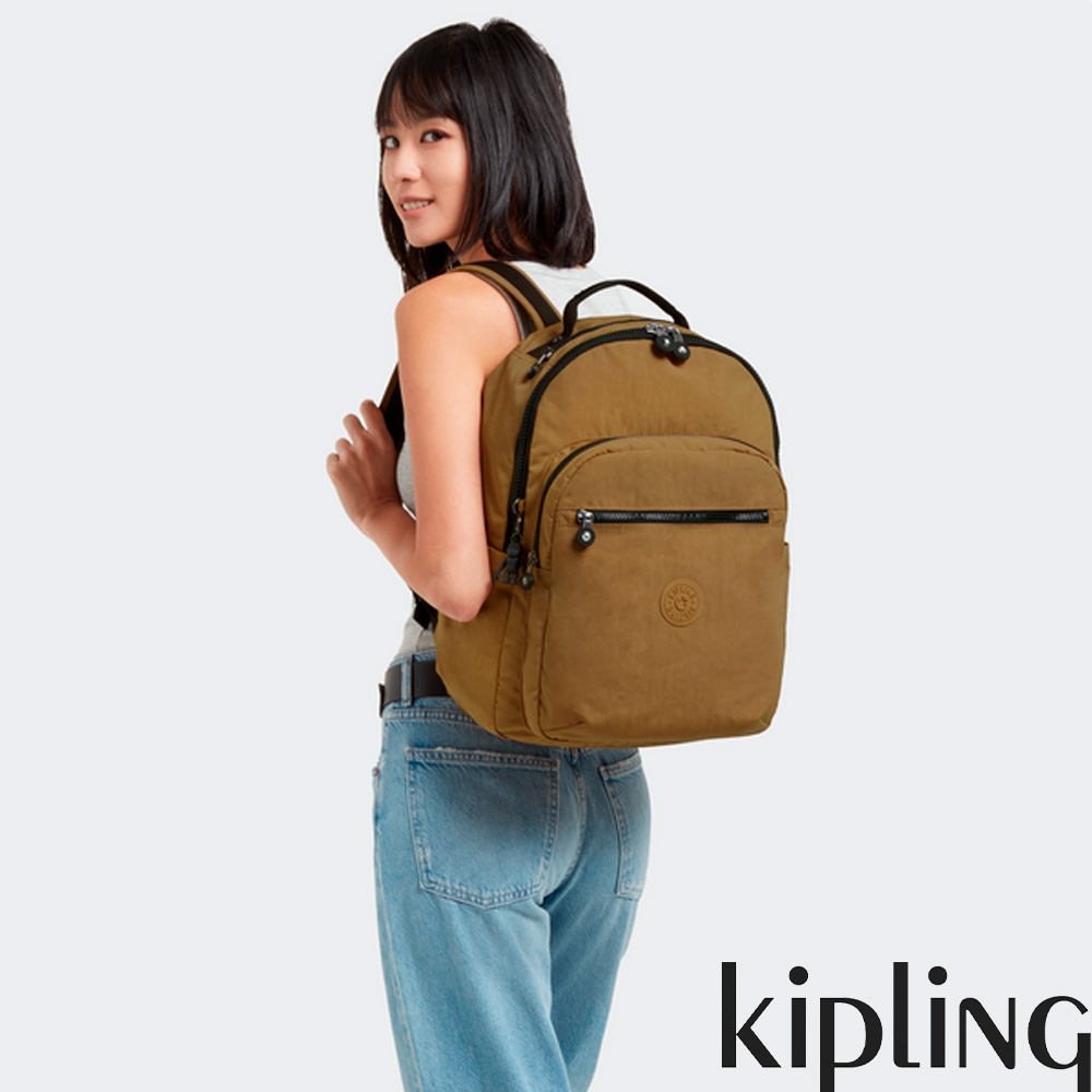 Kipling 暖暮栗褐機能手提後背包-SEOUL