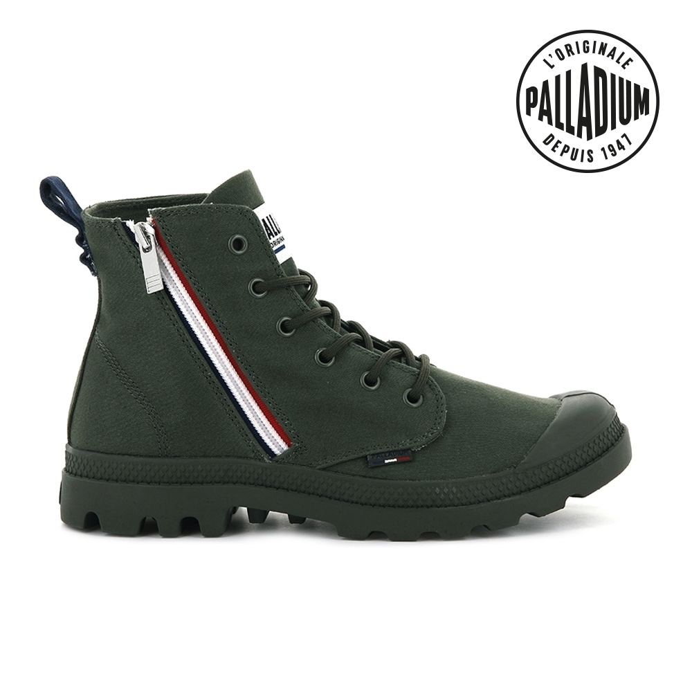 PALLADIUM PAMPA FRENCH OUTZIP法國拉鍊軍靴-中性-深綠