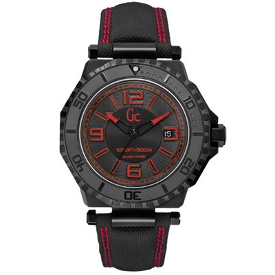 Gc 龐德爵士尊爵日期腕錶-紅-SWISS MADE-X79007G2S