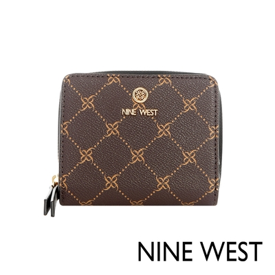 NINE WEST LINNETTE LOGO方型短夾-咖啡(130337)