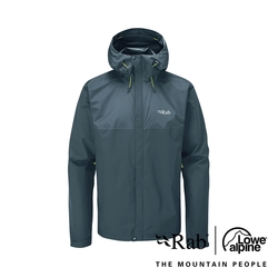 【RAB】 Downpour Eco Jacket 輕量防風防水連帽外套 男款 獵戶藍 #QWG82