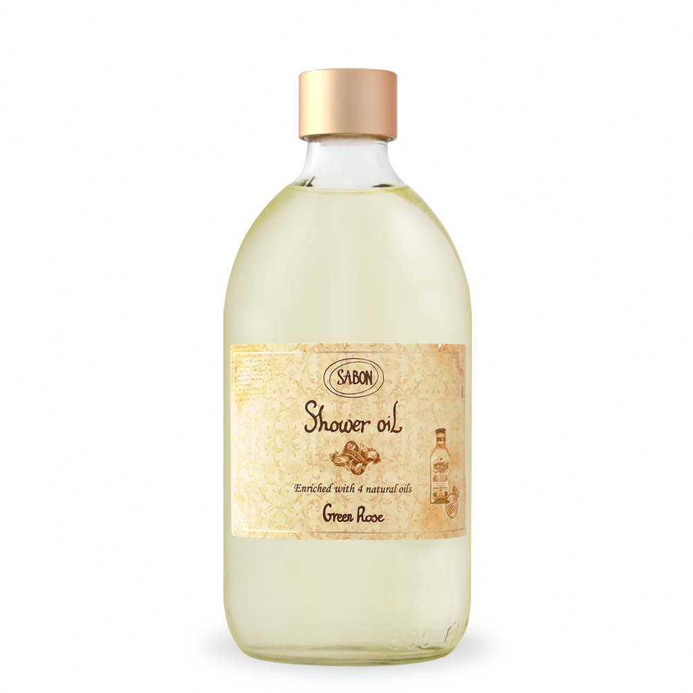 SABON 以色列綠玫瑰沐浴油500ml-國際航空版