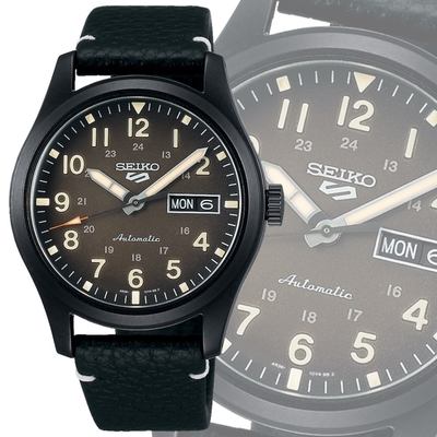 SEIKO 5 Sports 精工 軍風 黑鋼機械腕錶 4R36-10A0C / SRPG41K1(SK034)