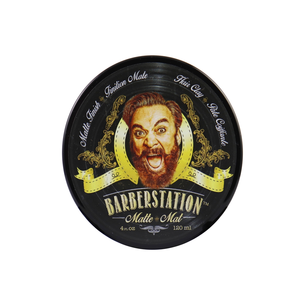 BARBERSTATION巴博士 硬漢髮腊(灰)120ml