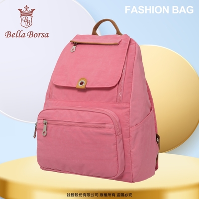 【Bella Borsa】經典微漾-後背包(中)-粉 BB18C004PK