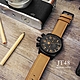 elegantsis Army 戰地記者三眼計時腕錶-黑x卡其/48mm ELJT48-OB09LC product thumbnail 1