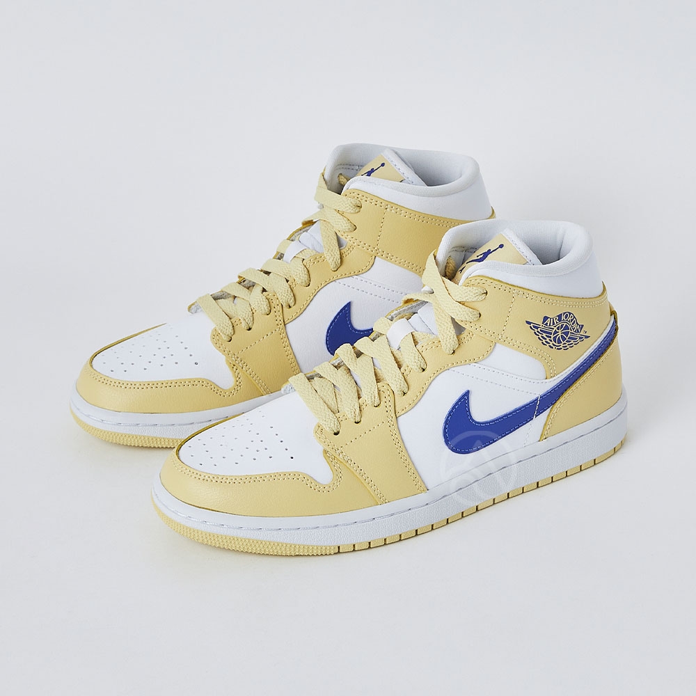 Nike Jordan 1 Mid Lemon Wash 女鞋鵝黃色穿搭喬丹休閒鞋BQ6472-701