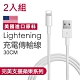 iPhone充電線 (30公分)傳輸線 Lightning 對 USB 連接線(2入組) product thumbnail 2