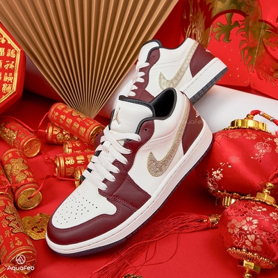 Nike Air Jordan 1 Low SE CNY 女 酒紅 喬丹 龍年 AJ1 休閒鞋 FJ5735-100