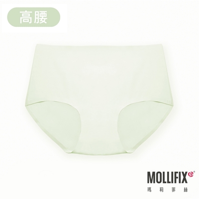 Mollifix 瑪莉菲絲 好動不卡卡高腰運動無痕內褲(淺綠)、開運內褲