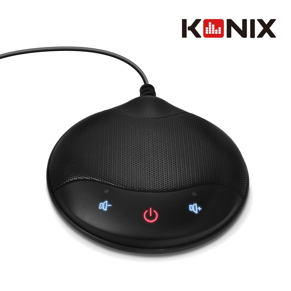 【KONIX】會議型USB電容式麥克風 全指向性麥克風 (線上會議/多人通話/智慧抗噪)