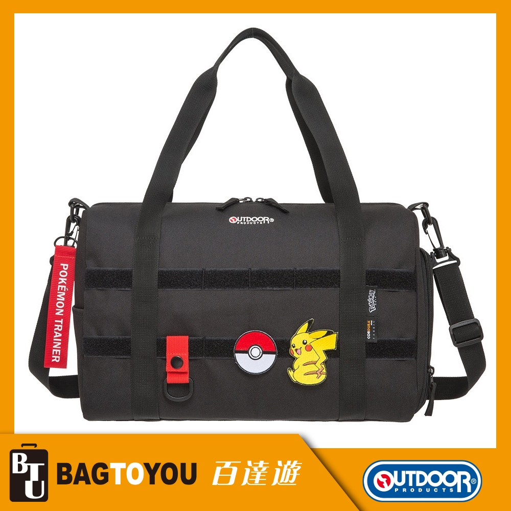 『官方正品』【OUTDOOR】寶可夢Pokemon-訓練家系列健身包-黑色 ODGO20C08BK